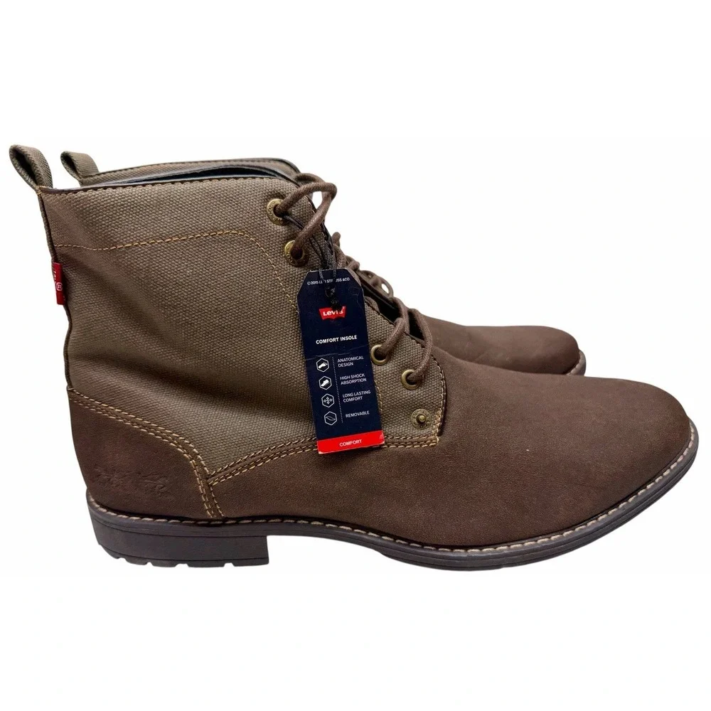 LEVI'S Lakeport DARK BROWN COLOR‎ MEN BOOTS SIZE 13M